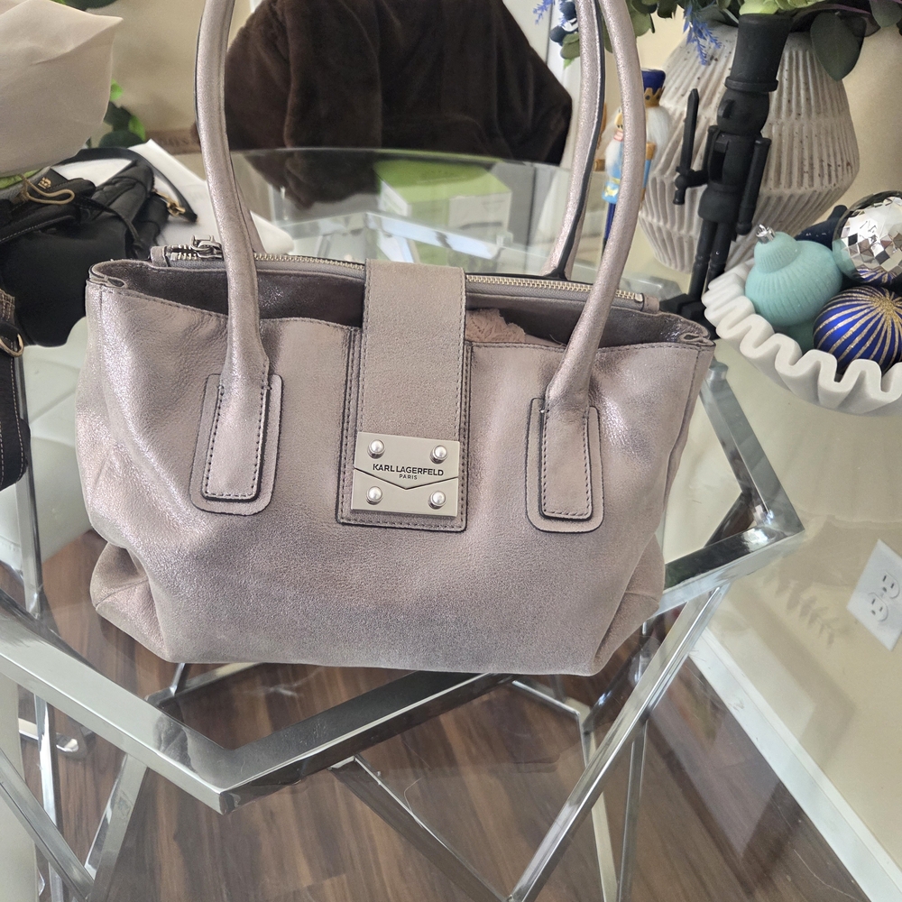 Karl Lagerfeld Metallic Tote Bag